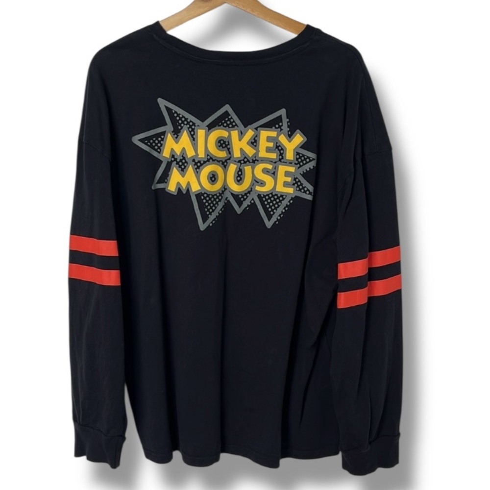 Disney 100 Retro Reimagined Mickey Mouse Long Sleeve T-Shirt Black Size XL